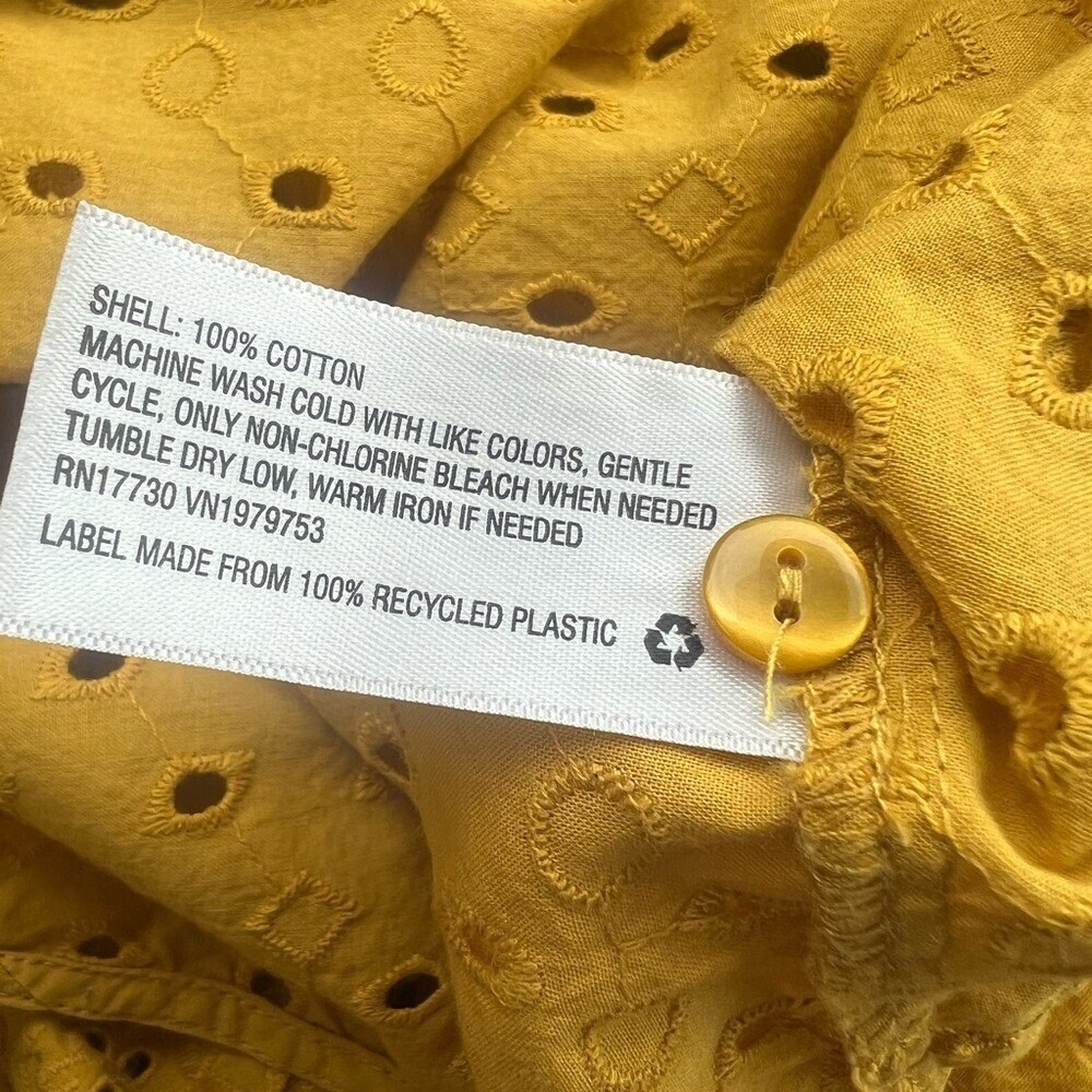 Universal Thread Yellow‎ Ruffled Puff Sleeve Blouse - Picture 4 of 4